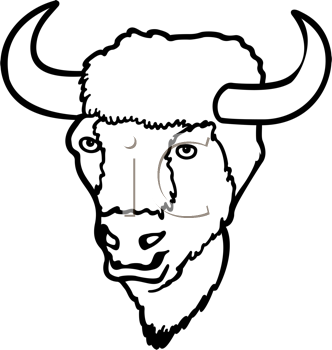 332x350 Royalty Free Bison Clip Art, Buffalo Clipart