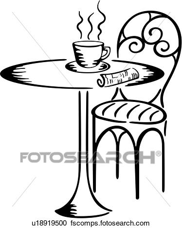 374x470 Clipart Of , Java, Bristo, Cafe, Coffee, Cup, Drink, Table, Bistro