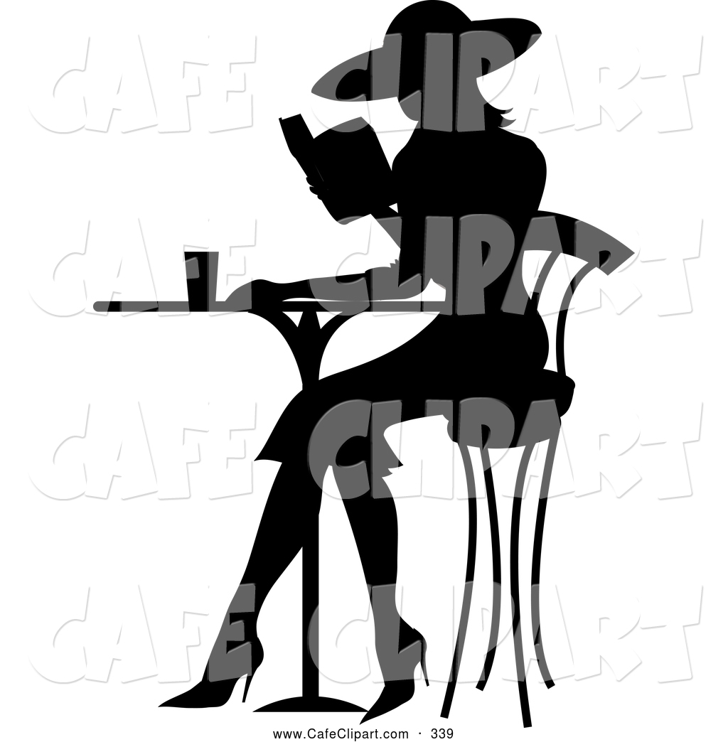 1024x1044 Vector Clip Art Of A Pretty Black Silhouetted French Woman Reading