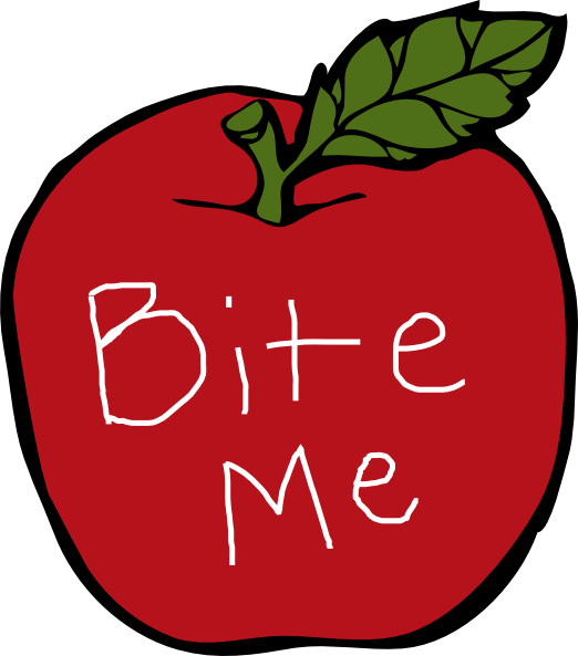 522x593 Bite Me Apple Clip Art