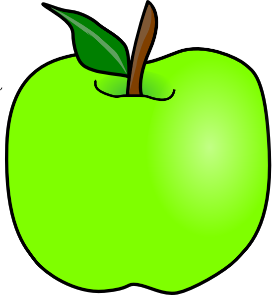 552x594 Green Delicious Apple Clip Art