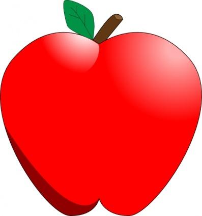 397x425 One Apple Clipart