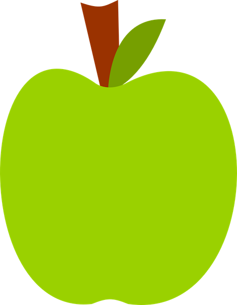 467x600 Green Apple Clip Art Clipart Vector