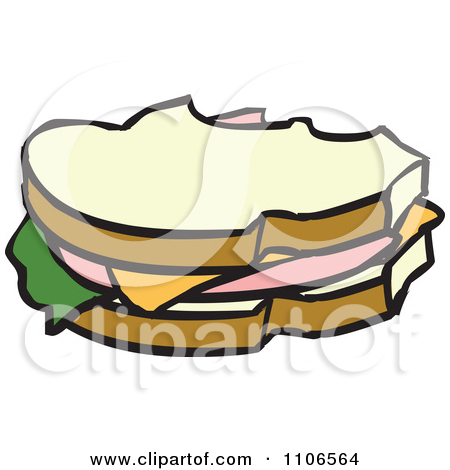 450x470 Sandwich Clipart Bitten