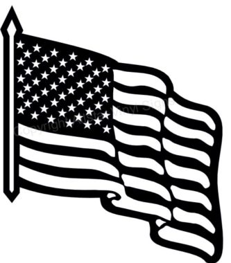 Black And White American Flag Clipart | Free download on ClipArtMag