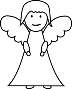 243x300 Angel Outline Clip Art