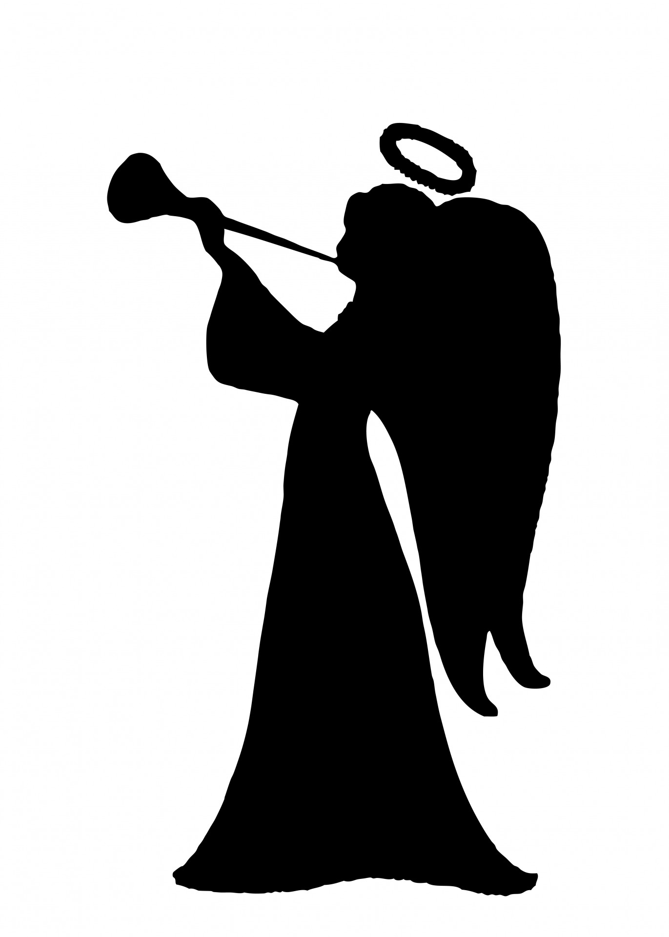 1371x1920 Angel Silhouette Clipart Free Stock Photo