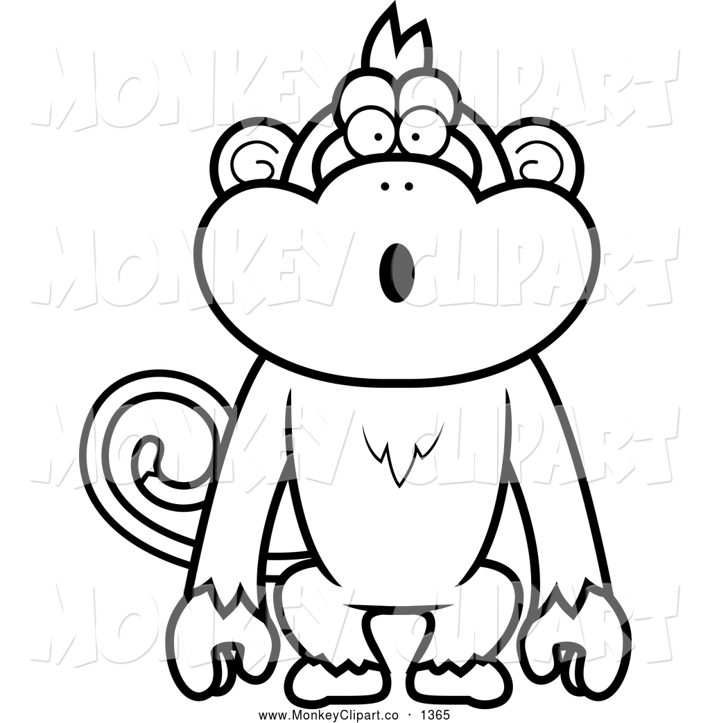 1024x1044 Monkey Black And White Clipart