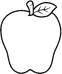 246x292 And White Apple Clipart Clipart Panda