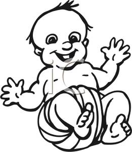 261x300 Art Image Black And White Smiling Baby