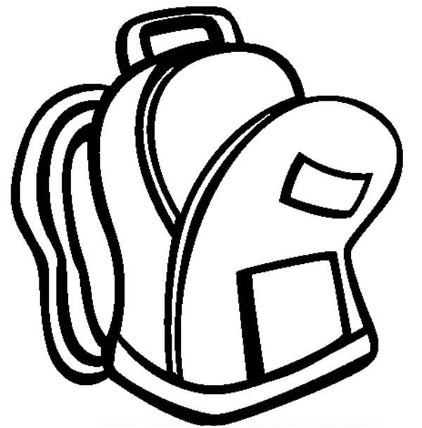 600x608 Backpack Clipart Black And White Free Images 2