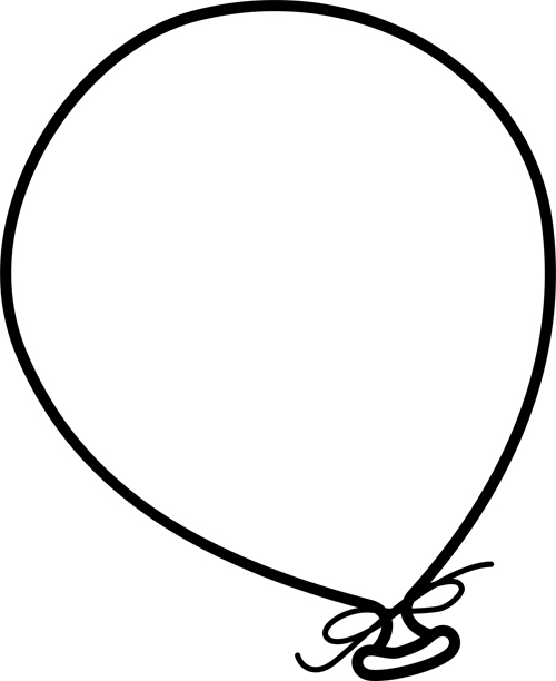 500x612 Balloon Clipart Black And White