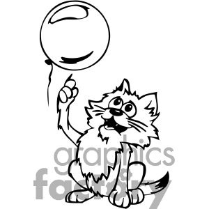 300x300 Black And White Single Balloon Clipart Clipart Panda
