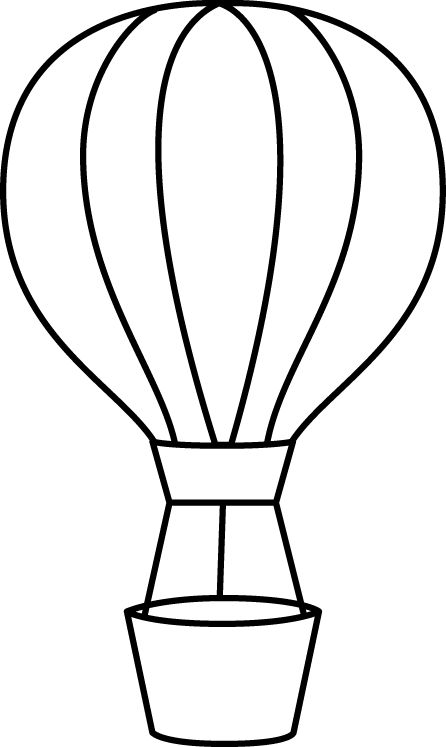 446x747 Hot Air Balloon Black White Hot Air Balloon Clipart Black