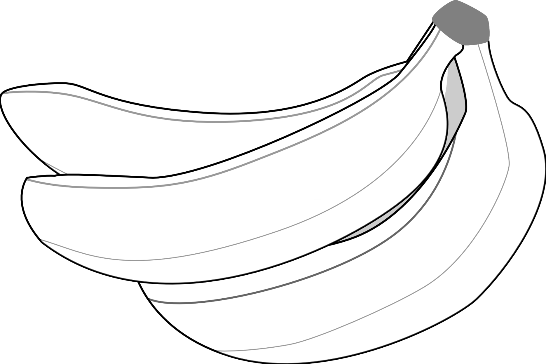 1871x1247 Clip Art Banana Clip Art Black And White