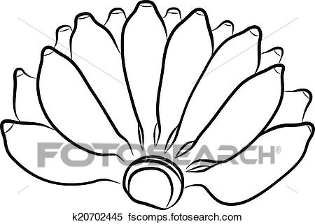 450x321 Clipart Of Hand Drawing Banana K20702445