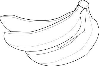333x222 Clip Art Bananas Black White Line Art Svg