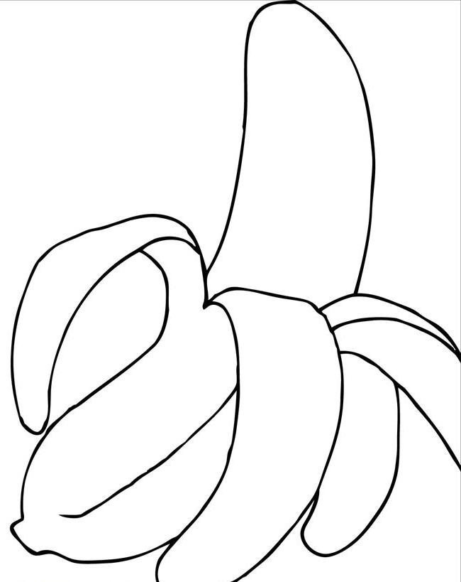 650x819 Banana Clipart Coloring
