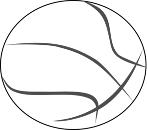 300x264 Basketball Outline Clip Art