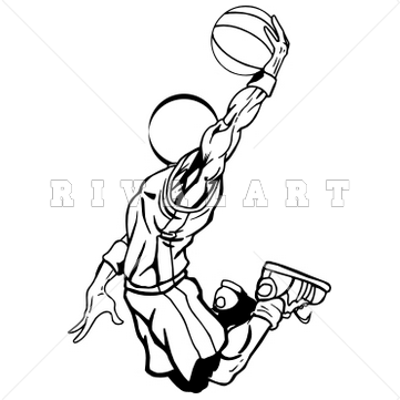 361x361 Basketball Player Clipart Black And White Clipart Panda