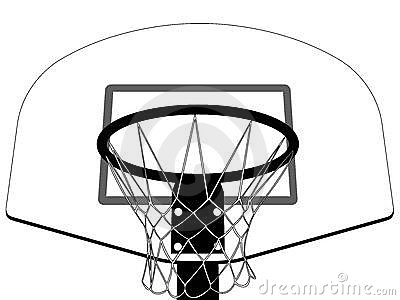 400x300 Black And White Basketball Backboard Clipart