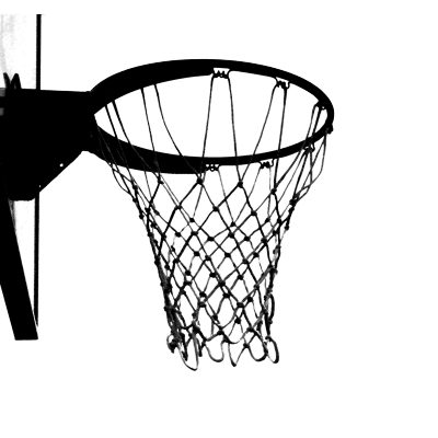400x400 Black And White Basketball Hoop Transparent Png