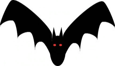 490x280 Bat Black And White Bat Clipart