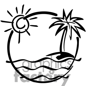 300x300 Tropical Clipart Black And White