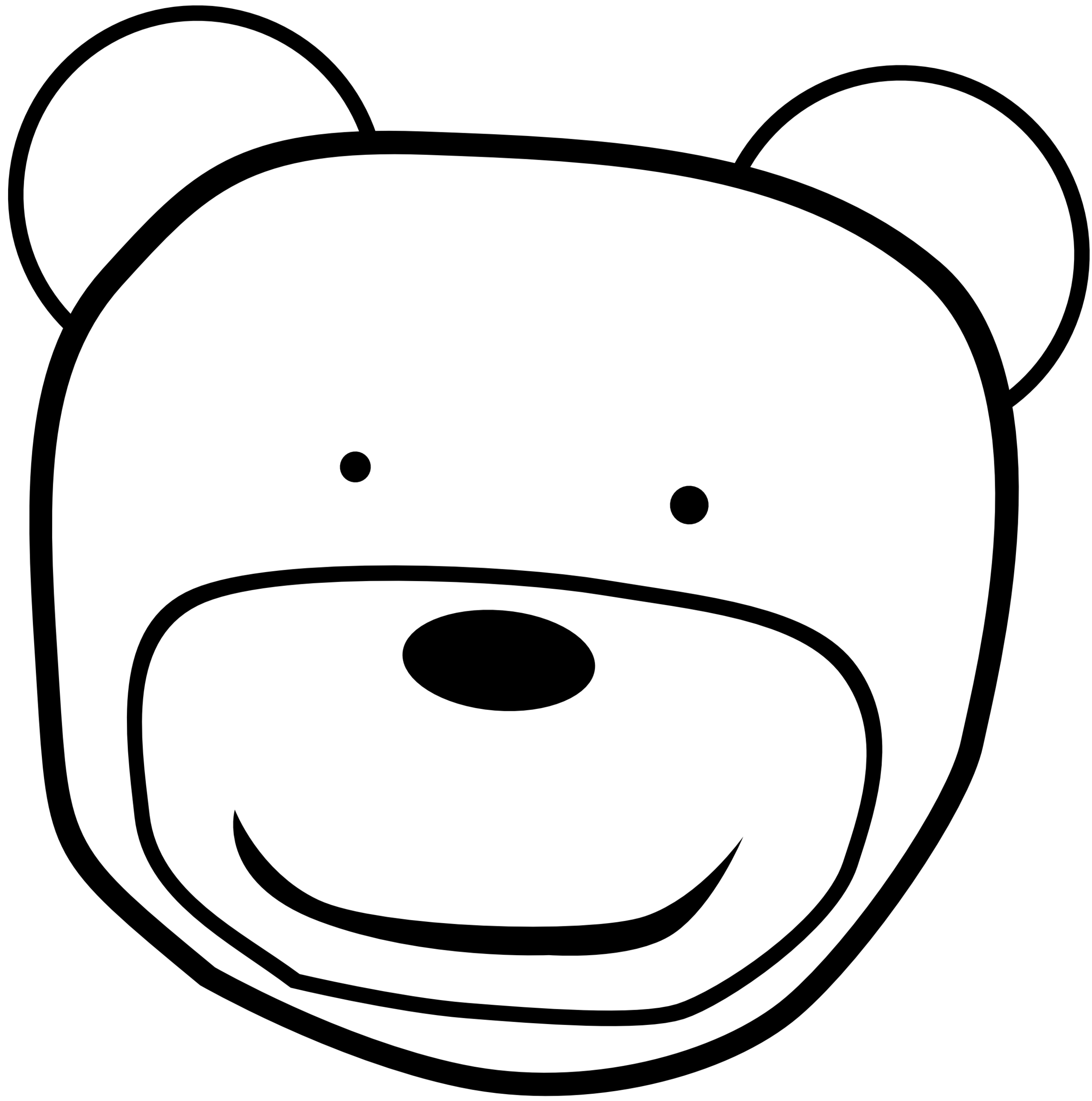 2427x2446 Black Bear Clipart Bear Face