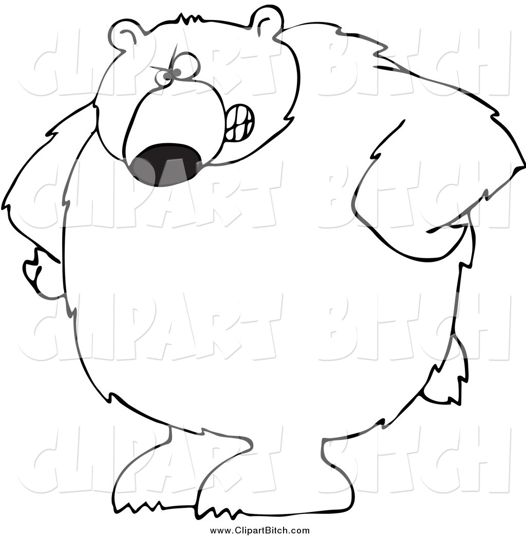 1024x1044 Clip Vector Cartoon Art Of A Black And White Bear With His Hands