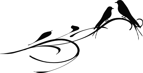 600x306 Black Birds On Branch Png, Svg Clip Art For Web