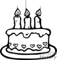 114x120 Royalty Free Black And White Birthday Cake 370731 Vector Clip Art