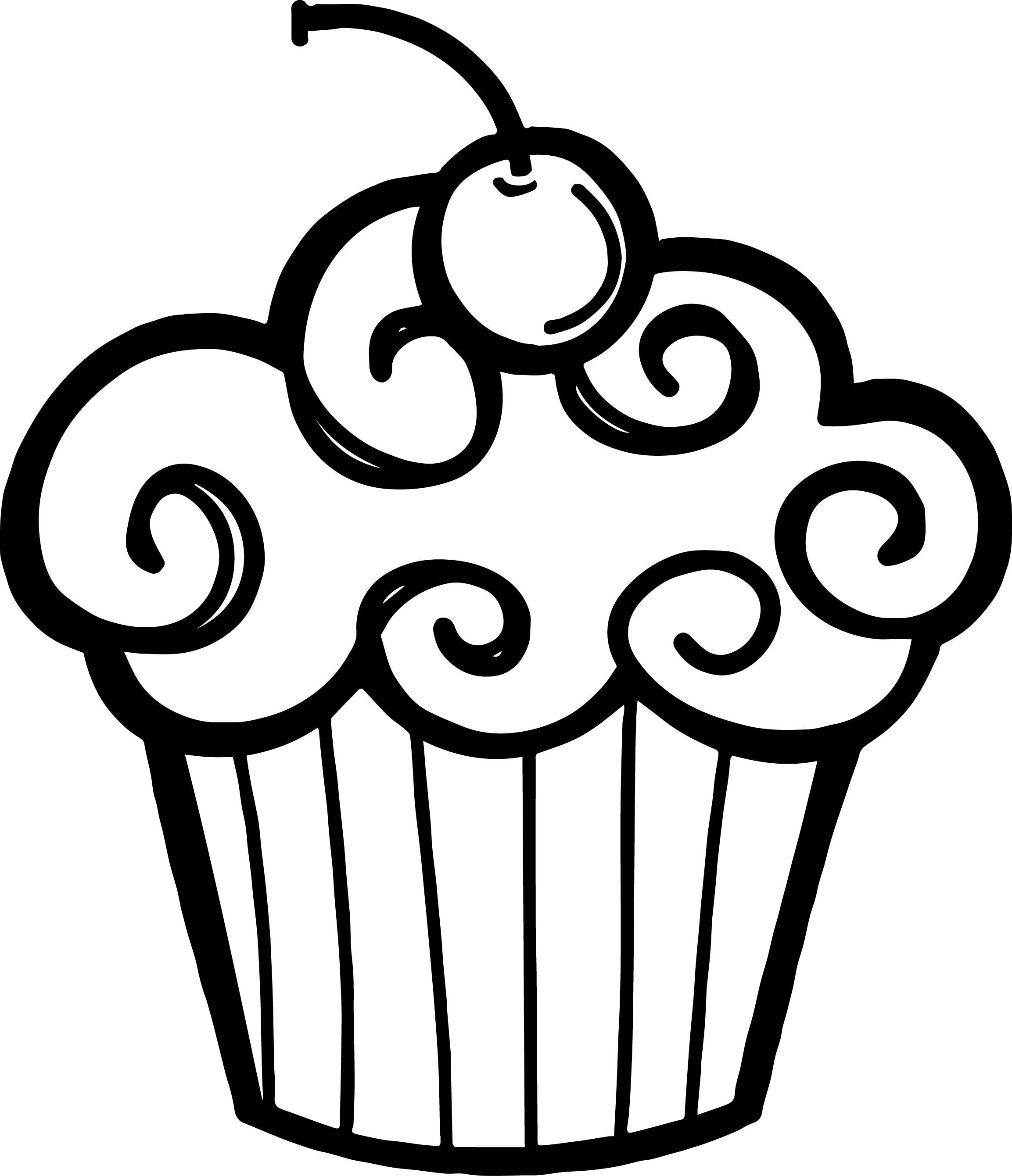 2306x2681 Best Hd Birthday Cupcake Clip Outline Clipart File Free