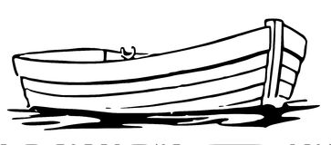 363x160 Row Boat Clipart Black And White