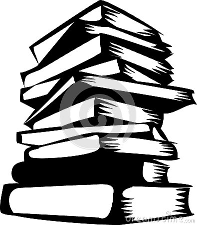 395x450 Clip Art Books Black And White