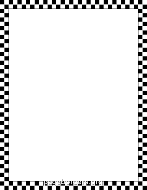 470x608 Black White Checkered Border Clip Art, Page Border,