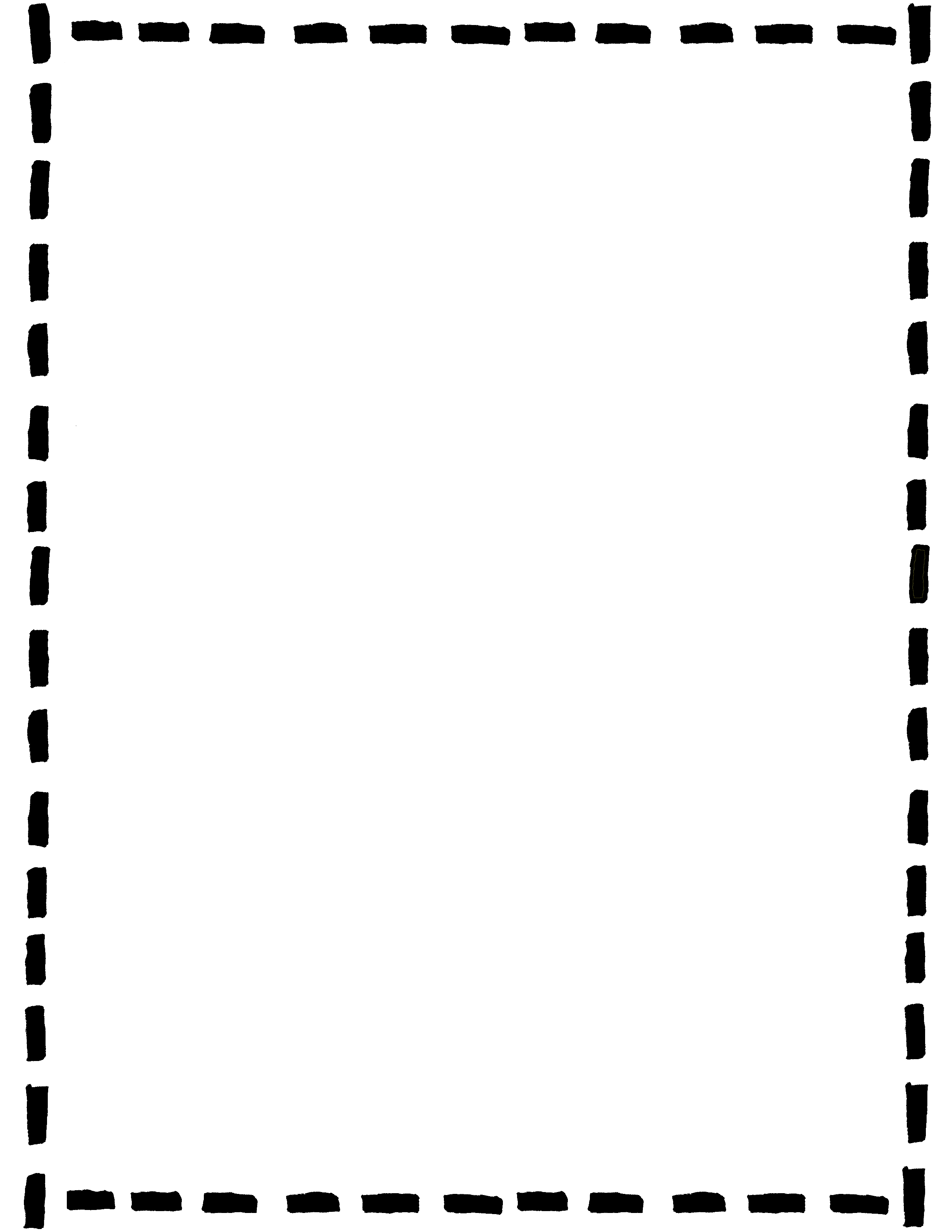 2550x3300 Cute Black And White Border Clipart