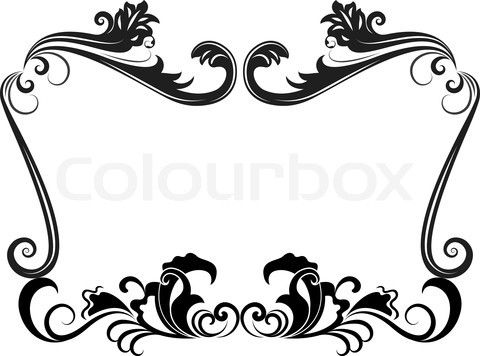 480x356 Frames And Borders Black And White Clip Art