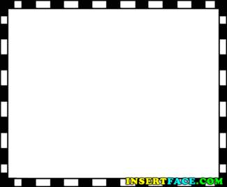 325x268 Black And White Border Photo Frame. Insert Photos