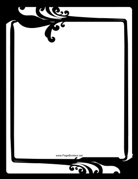 281x364 Fancy Black And White Border