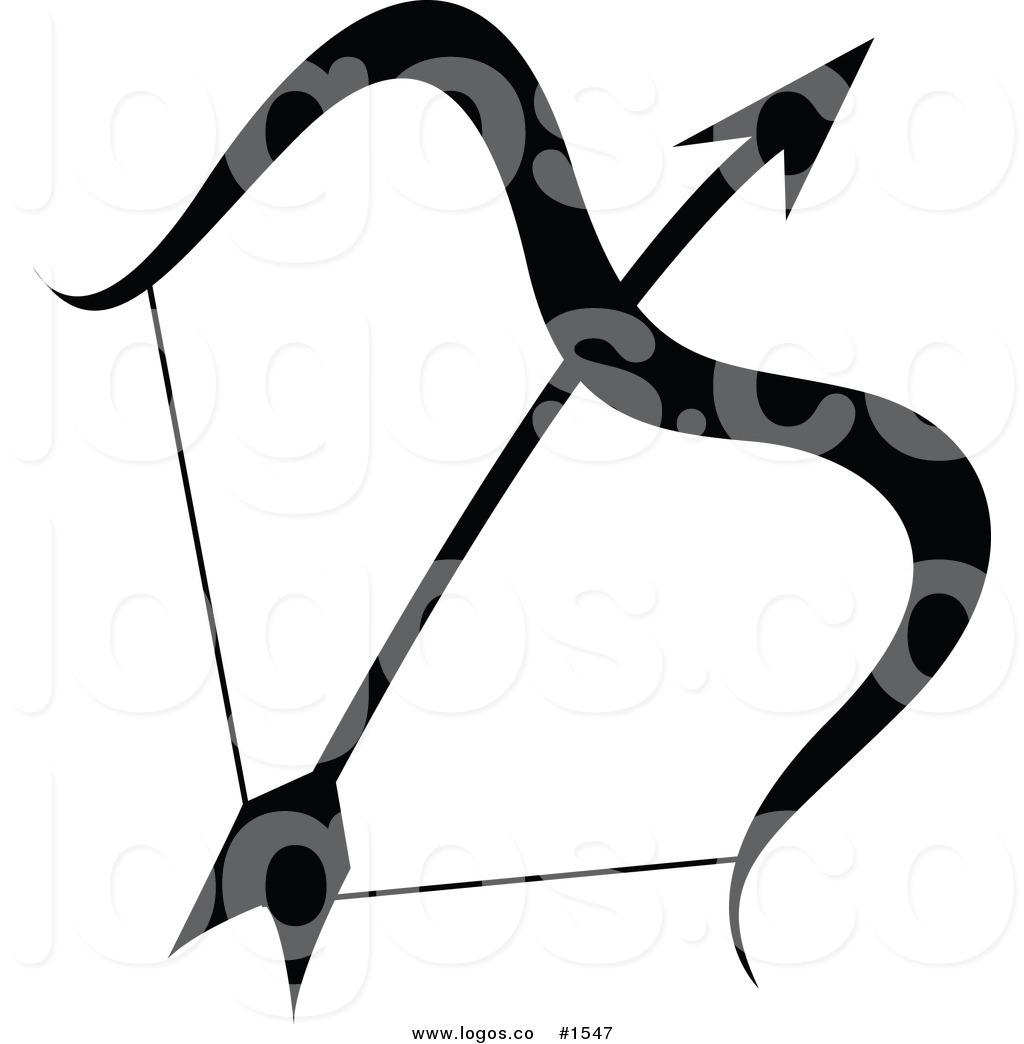 1024x1044 Royalty Free Vector Black And White Sagittarius Bow And Arrow