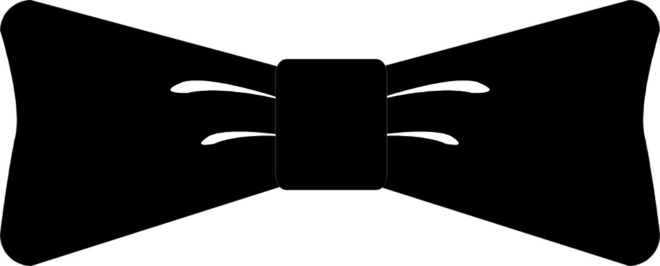 958x387 Black Bow Tie Clipart