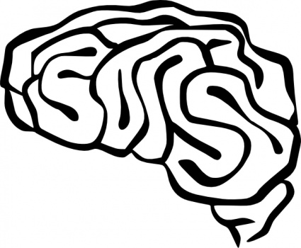 425x350 Best Brain Clipart Black And White