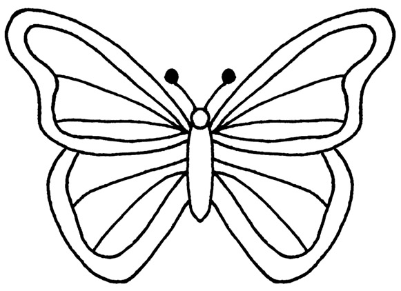581x422 Monarch Butterfly Gallery For Cartoon Butterfly Outline Clip Art