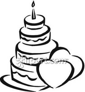 278x300 Clip Art Black And White Cake Clipart