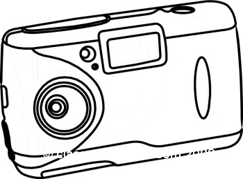 350x259 Camera Clipart Black And White