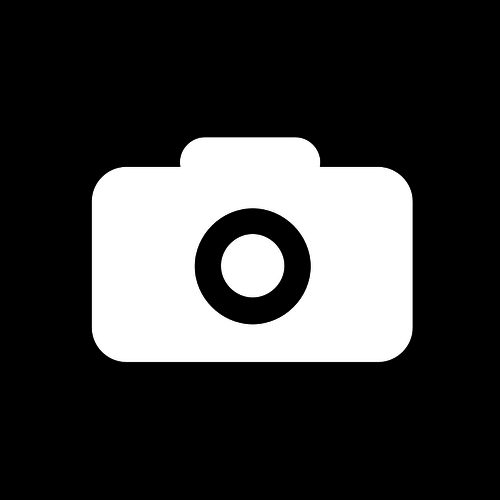 500x500 Square Black And White Camera Icon Vector Clip Art Public Domain