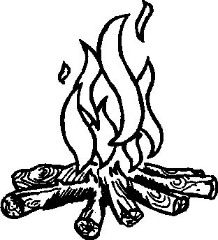 312x344 Black And White Campfire Clipart Free Images 4
