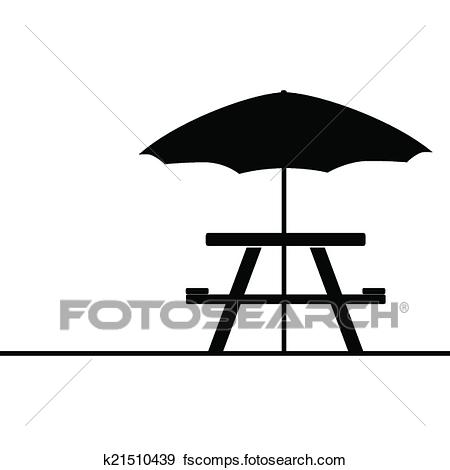 450x470 Clip Art Of Camping And Picnic Table Icon Vector K21510439