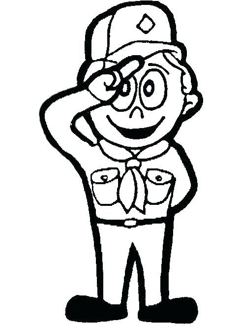 488x664 Cub Scout Clipart Of A Black And White Smart Cub Scout Boy In